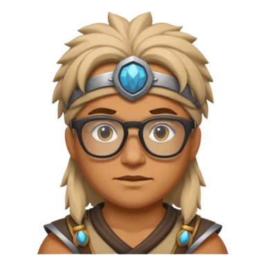 Glasses-Wearing wild Warrior sticker