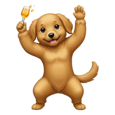 A dog dabbing sticker