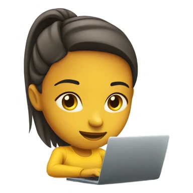 yellow skin girl in laptop sticker