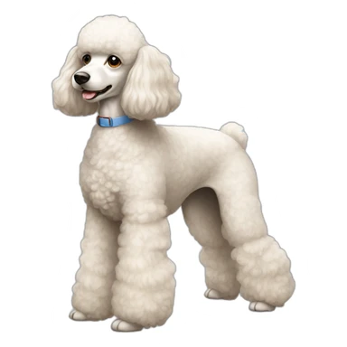 Dog Standart Poodle full-height sticker