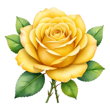 watercolor illustration of a yellow rose bouquet with light brush strokes sticker