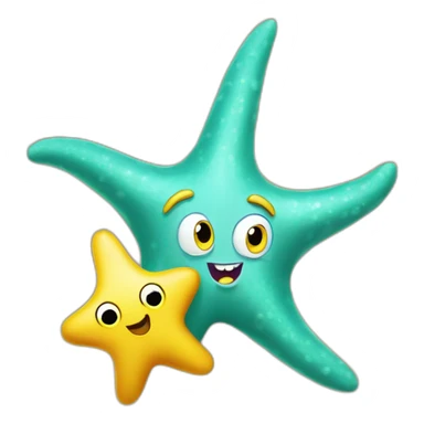 Patrick the starfish from the Spongebob cartoon with the head of Bart Simpson from the Simpsons cartoon sticker