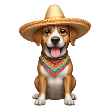 Dog with sombrero sticker