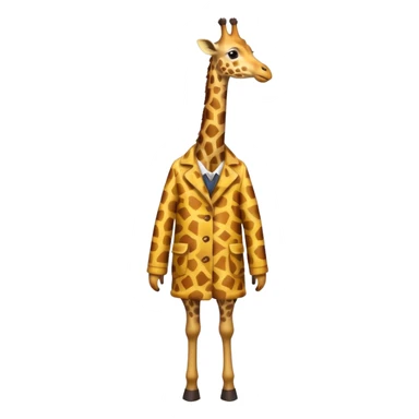 giraffe wearing a coat sticker