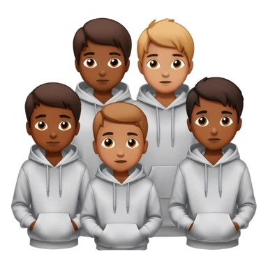 boys in stylish hoodies sticker