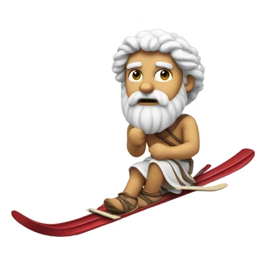 Socrates on skis sticker