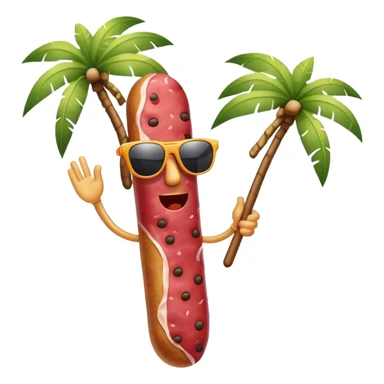 Salami Stick on vacation  sticker
