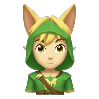 Zelda link twink cat boy tummy sticker