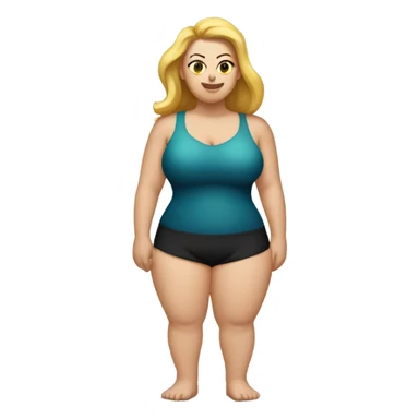 single Slim-Thicc white woman posing (hourglass figure) sticker