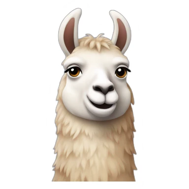 llama giving a hug sticker