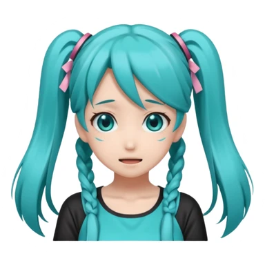 Hatsune Miku  embarrassed twintail sticker