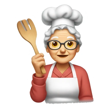 crossed hand cooking grandma sticker