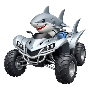 atv quad banshee front with a smile shark integrate sticker