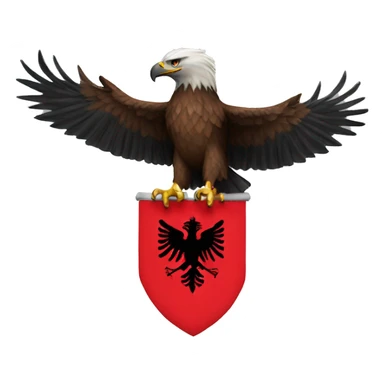 eagle with albanian flag sticker