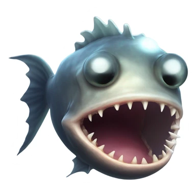 Anglerfish with a glowing lure hanging from its forehead, sharp teeth, and big eyes. sticker