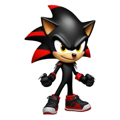 Shadow the hedgehog smiling very deviously sticker