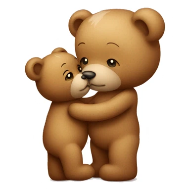 teddy bear giving kiss sticker