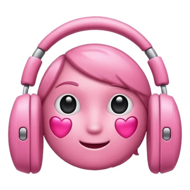 Unos audífonos rosa sticker