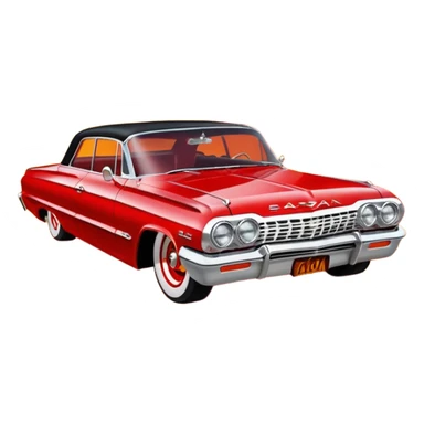 Satan’s streamlined Hot rod custom 1964 impala low rider four door carbon fiber hood   driving through hell  sticker