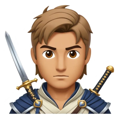 Angle with a swordsman  sticker