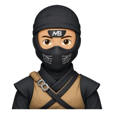 Ninja with MB written on it sticker