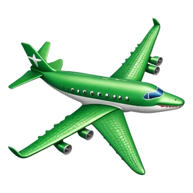 crocodile with airplane body sticker