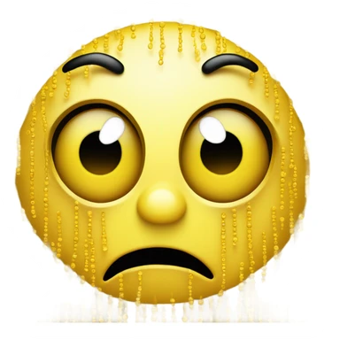 scared shaking sweating round yellow emoji sticker