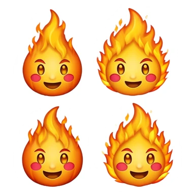Emojis cara de fuego  sticker