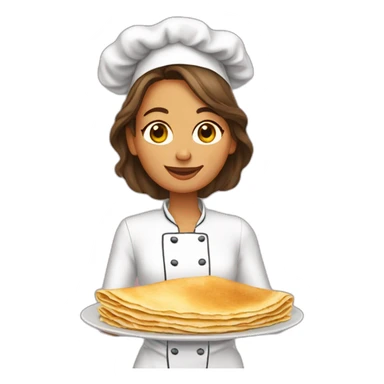 femme qui cuisine des crepes sticker