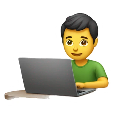 WEB DEVELOPER WORKING ON HIS LAPTOP sticker