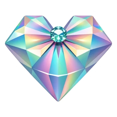 bow shaped 56-carat iridescent diamond sticker