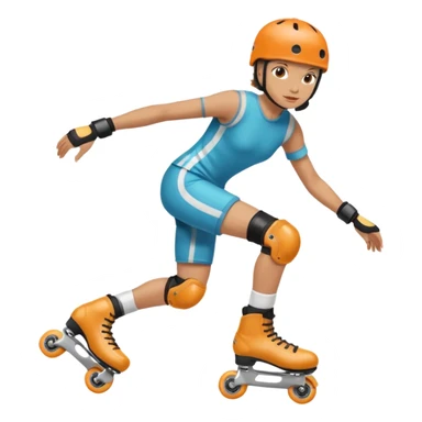 human on roller skates sticker