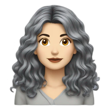 Audrey tautou grey long hair sticker