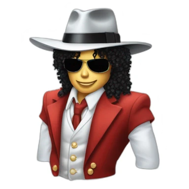 The super saiyan god dressed like Michael Jackson's iconic Smooth Criminal wear sticker