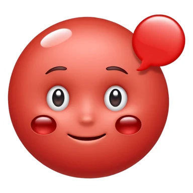 red blood cell with a speech bubble saying bye sticker