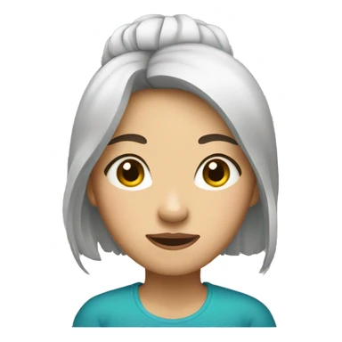 Vietnamese woman with dog sticker