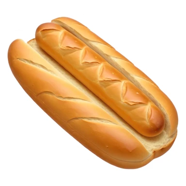 une mini baguette française chaude sticker