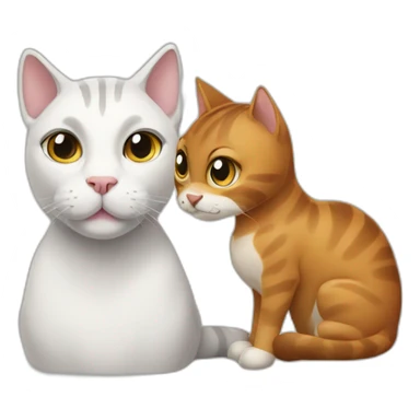 a cat and a horse sitting next to eachother sticker