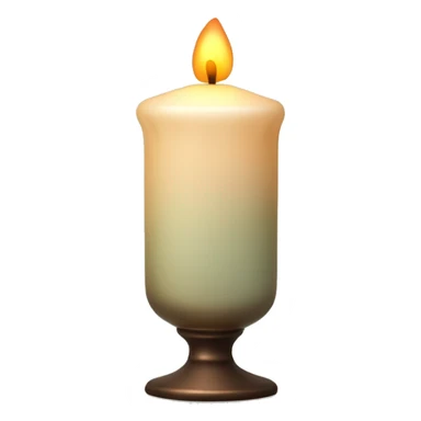 Candle in a powder-colored glass sticker