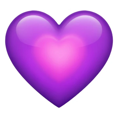 vivid purple heart with a soft glow sticker