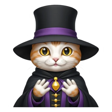 Chien magicien est chat avec un chapeau sticker