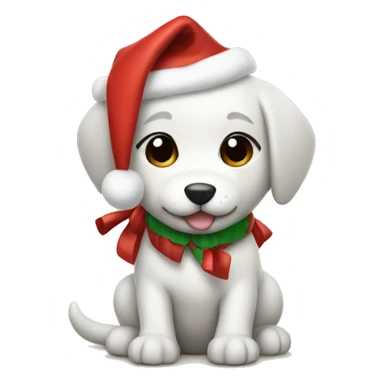 Chibi christmas puppy sticker