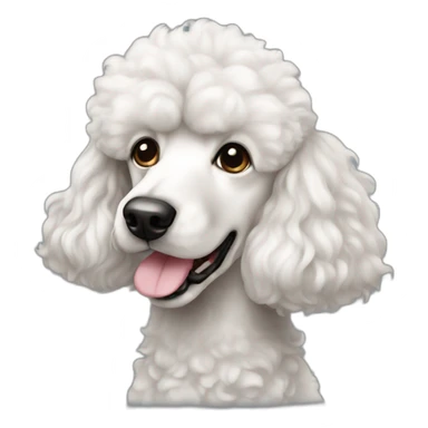 Dog Standart Poodle full-height sticker