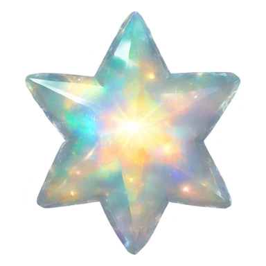 Sparkle celestial star shaped opal crystal sticker
