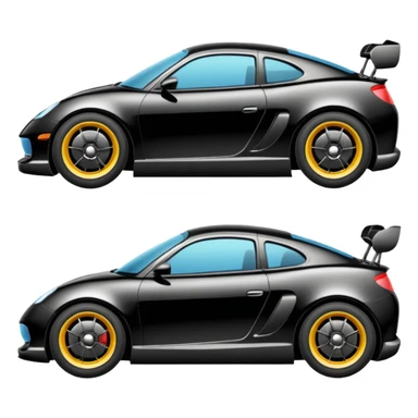 Voiture de sport noir sticker