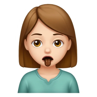 a girl taking a really bad smelly poop sticker