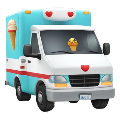 Ice cream on ambulance sticker