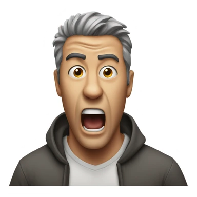  man Screaming VERY aggressively  sticker