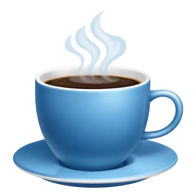 aesthetic coffee in blue cup sticker