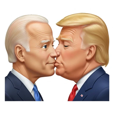 Biden kissing trump sticker